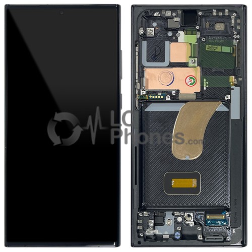 Samsung Galaxy S23 Ultra 5G S918 - Full Front LCD Digitizer with Frame Black < Service Pack >