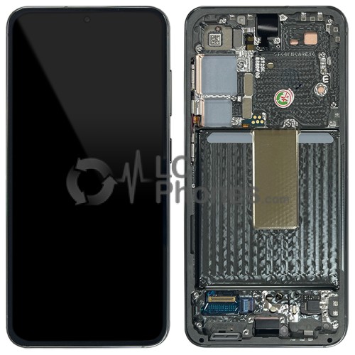 Samsung Galaxy S23 5G S911 - Full Front LCD Digitizer with Frame Green < Service Pack >