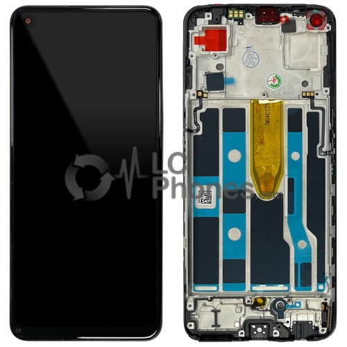 OPPO Reno7 5G CPH2371 / Find X5 Lite CPH2371 - Full Front LCD Digitizer with Frame Black < Service Pack >