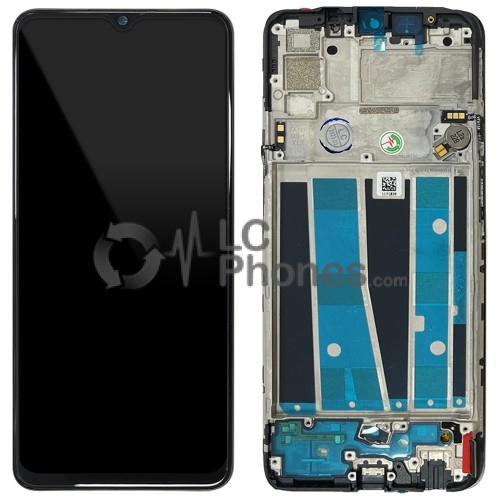 Oppo A91 CPH2001 CPH2021 / F15 CPH2001 - Full Front LCD Digitizer with Frame Black < Service Pack >