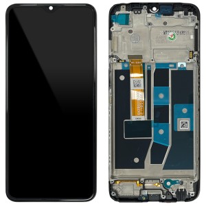 Oppo A16s CPH2271 - Full Front LCD Digitizer with Frame Black 