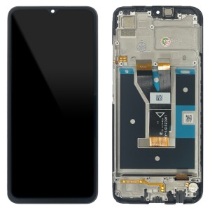 Realme C21 RMX3201 - Full Front LCD Digitizer with Frame Black 
