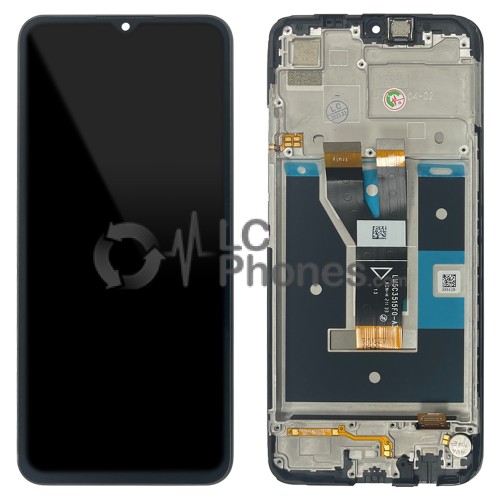 Realme C21 RMX3201 - Full Front LCD Digitizer with Frame Black < Service Pack >