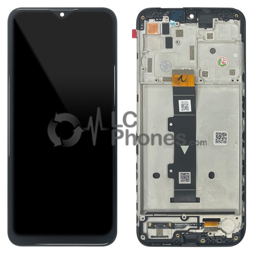 Motorola Moto G10 - Full Front LCD Digitizer with Frame Black < Service Pack >