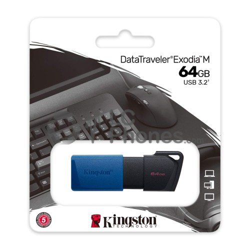 Kingston - Flash Drive DT Exodia M USB 3.2 64GB Blue DTX Pen Drive