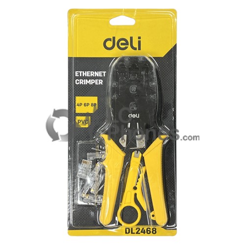 Deli Tools EDL2468 - Ethernet Crimper 4/6/8P RJ45/RJ14/RJ12/RJ9