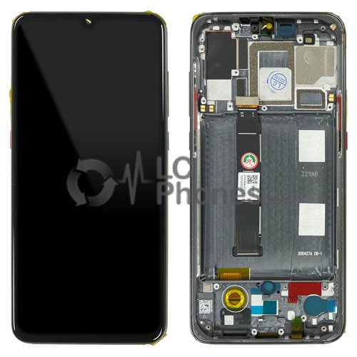 Xiaomi Mi 9 - Full Front LCD Digitizer with Frame Black < Service Pack >