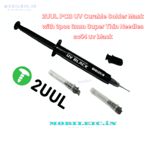 2UUL - PCB UV Curable Solder mask with 3pcs 0.6mm Super Thin Needles Black