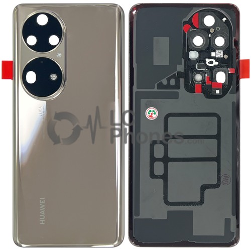 Huawei P50 Pro - Battery Cover with Camera Lens and Adhesive Cocoa Gold