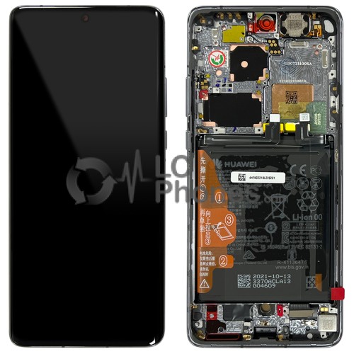 Huawei P50 Pro - Full Front LCD Digitizer with Frame Black < Service Pack >