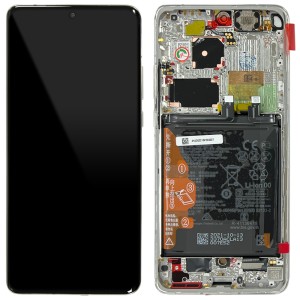 Huawei P50 Pro - Full Front LCD Digitizer with Frame White 