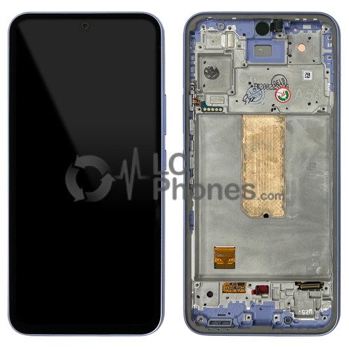 Samsung Galaxy A54 5G A546 - Full Front LCD Digitizer with Frame Violet < Service Pack >