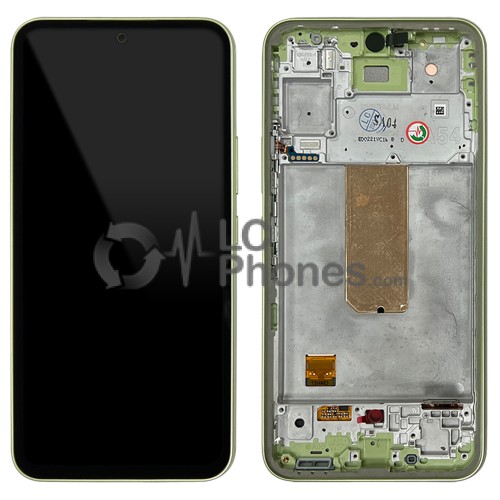 Samsung Galaxy A54 5G A546 - Full Front LCD Digitizer with Frame Green < Service Pack >