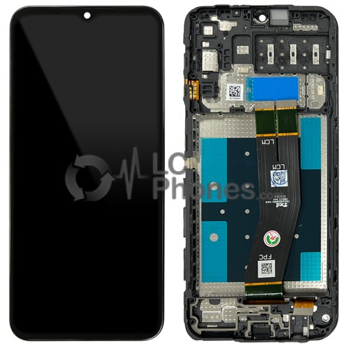 Samsung Galaxy A14 A145 - Full Front LCD Digitizer with Frame Black < Service Pack >