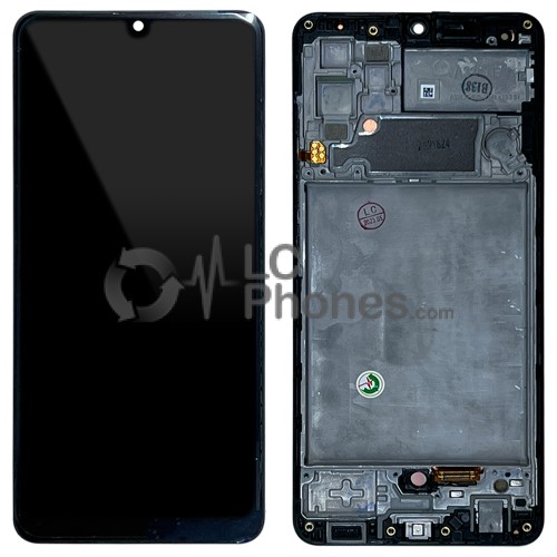 Samsung Galaxy A32 A325 - Full Front LCD Digitizer With Frame Black (Original Remaded)