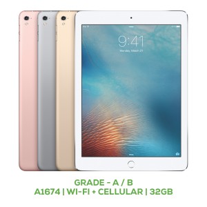 iPad Pro 9.7 (2016) A1674 Wi-Fi + Cellular 32GB Grade A / B