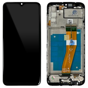 Samsung Galaxy A03s A037F / A037M (LATAM) - Full Front LCD Digitizer With Frame Black 