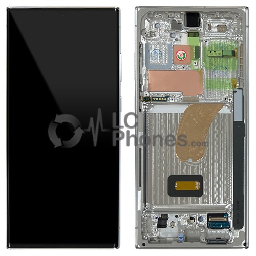 Samsung Galaxy S23 Ultra 5G S918 - Full Front LCD Digitizer with Frame Sky Blue < Service Pack >