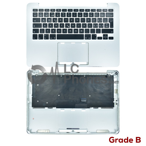 Macbook Pro Retina 13 inch A1502 (Late 2013-Early 2014) - Top Cover with German Swiss Keyboard CH Layout with Backlight Silver ( Original Used ) Grade B 613-0984-A