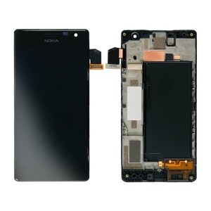 Nokia Lumia 730 / 735 - Full Front LCD Digitizer with Frame Black