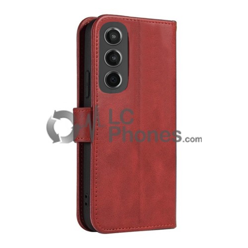 Samsung Galaxy S23+ 5G S916 - Magnet Elegant Flip Cover Case Red