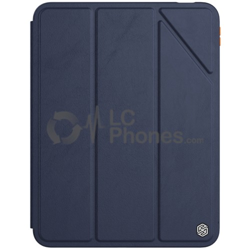 iPad 10th Gen (2022) 10.9 inch A2757 A2777 A2696 - Nillkin Bevel Leather Case with Flip Smart Sleep Blue