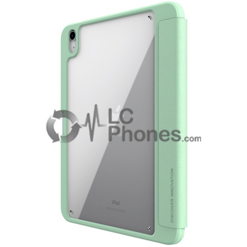 iPad 10th Gen (2022) 10.9 inch A2757 A2777 A2696 / 11th Gen 2025 A3354 A3355 A3356 - Nillkin Bevel Leather Case with Flip Smart Sleep Green