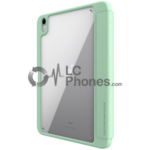 iPad 10th Gen (2022) 10.9 inch A2757 A2777 A2696 - Nillkin Bevel Leather Case with Flip Smart Sleep Green