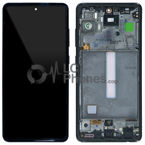 Samsung Galaxy A52s A528 - Full Front LCD Digitizer With Frame Awesome Black (Original Remaded)