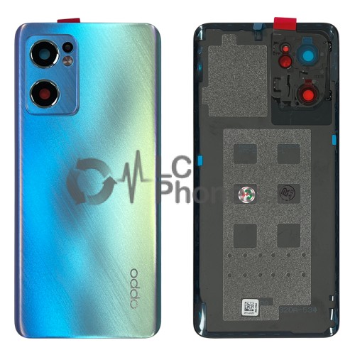 OPPO Find X5 Lite / Reno7 5G - Battery Cover with Adhesive & Camera Lens Startrails Blue