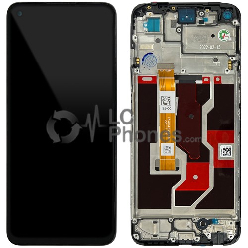 OPPO A96 CPH2333 - Full Front LCD Digitizer with Frame Black < Service Pack >