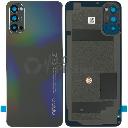 OPPO Reno4 5G CPH2091 - Battery Cover with Adhesive & Camera Lens Space Black < Service Pack >