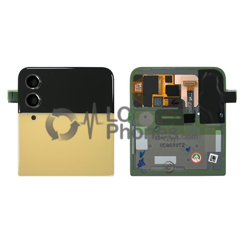 Samsung Galaxy Z Flip4 5G F721 - Battery Cover with Display LCD Sub Gold < Service Pack >