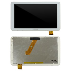 Archos 101e Neon - Full Front LCD Digitizer with Frame White
