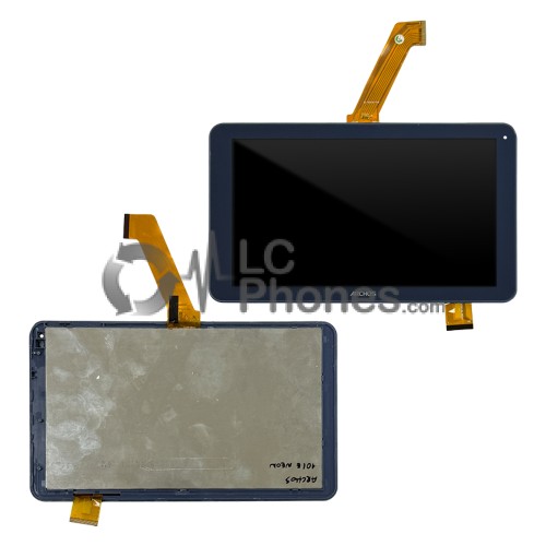 Archos 101e Neon - Full Front LCD Digitizer with Frame Blue