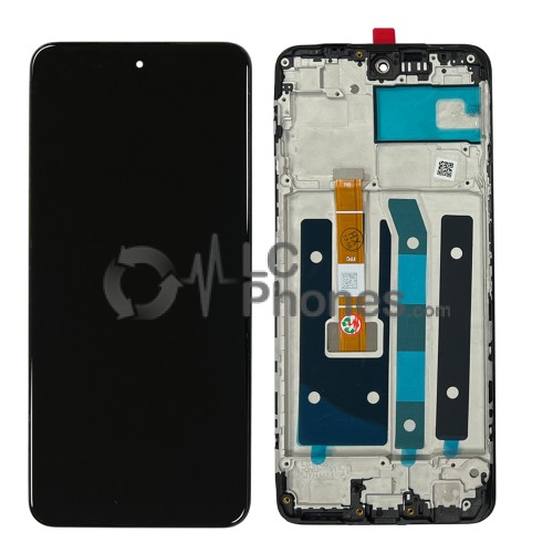 LG K52 LMK520 / K62 LMK525H - Full Front LCD Digitizer with Frame Black