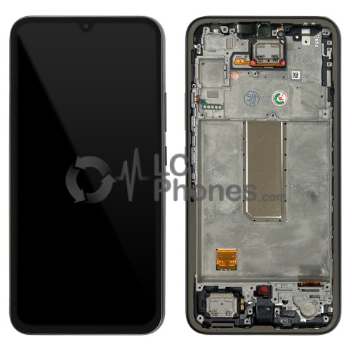 Samsung Galaxy A34 5G A346 - Full Front LCD Digitizer with Frame Black < Service Pack >