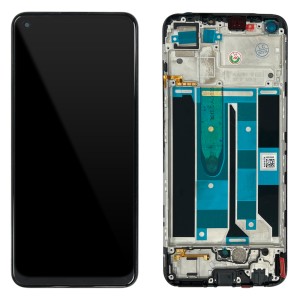 Realme 8 RMX3085 - Full Front LCD Digitizer with Frame Black 