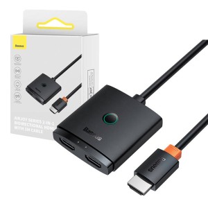 Baseus - HDMI Switch with 1m Cable Cluster Black