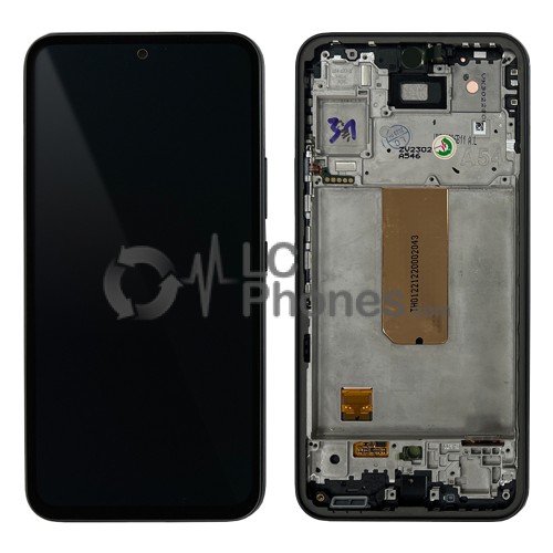 Samsung Galaxy A54 5G A546 - Full Front LCD Digitizer with Frame Black < Service Pack >