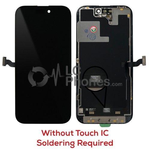 iPhone 14 Pro - Full Front OLED Display Digitizer without Touch IC (Original Remaded) Black