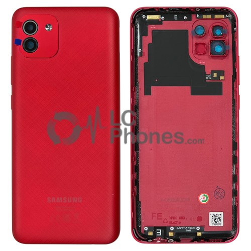 Samsung Galaxy A03 A035 - Back Housing Cover Red < Service Pack >