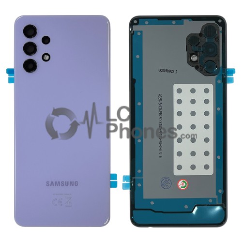 Samsung Galaxy A32 A325 - Battery Cover with Adhesive & Camera Lens Awesome Violet < Service Pack >