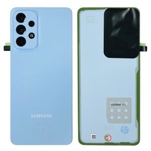 Samsung Galaxy A33 5G A336 - Battery Cover with Adhesive and Camera Lens Blue 