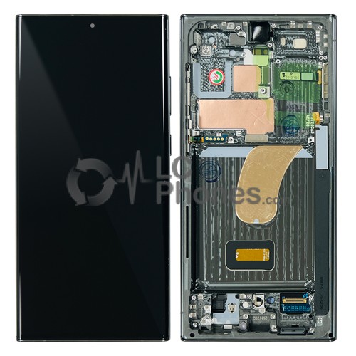 Samsung Galaxy S23 Ultra 5G S918 - Full Front LCD Digitizer with Frame Green < Service Pack >