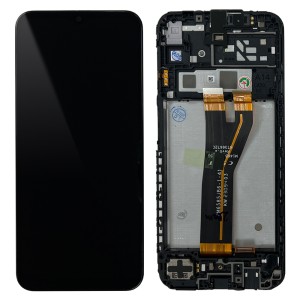 Samsung Galaxy A14 A145 - Full Front LCD Digitizer with Frame Black  NON EU Version