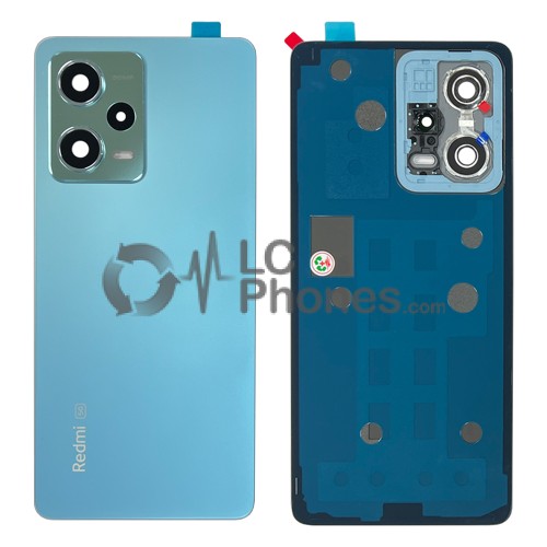 Xiaomi Redmi Note 12 Pro 5G 22101316C - Battery Cover with Camera Lens and Adhesive Frosted Blue