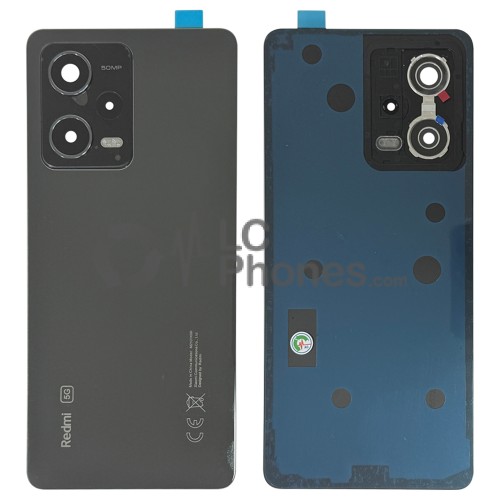 Xiaomi Redmi Note 12 Pro 5G 22101316C - Battery Cover with Camera Lens and Adhesive Onyx Black