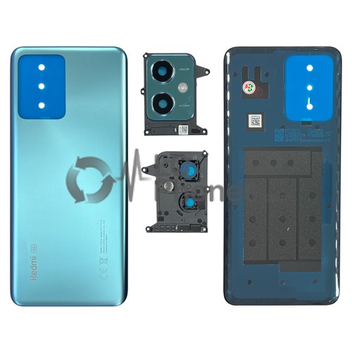 Xiaomi Redmi Note 12 22111317I - Battery Cover with Camera Lens and Adhesive Mystique Blue