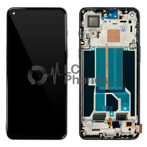 OnePlus Nord 2T CPH2399 - Full Front LCD Digitizer with Frame Black